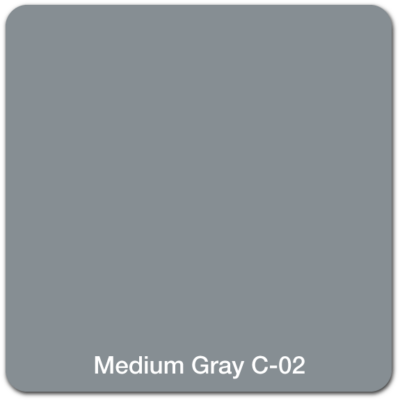 A solid square of medium gray color labeled "Medium Gray C-02" at the bottom in white text.