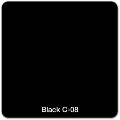A solid black square with rounded corners labeled "Black C-08" at the bottom center in white text.